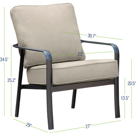 Hanover Cortino 5-Piece Commercial-Grade Patio Seating Set CORT5PCS-ASH