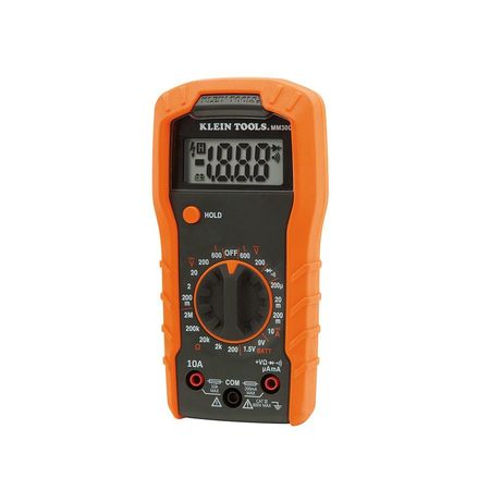 Klein Tools Digital Multimeter, 600 Max. AC Volts, 600 Max. DC Volts, 10 Max. AC Amps, 10 Max. DC Amps MM300