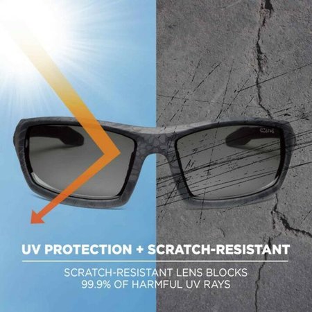 Ergodyne Ballistic Safety Glasses, Smoke Anti-Fog, Scratch-Resistant ODIN-AFTY