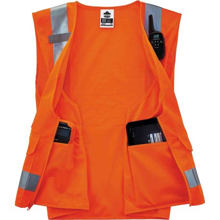 Ergodyne Orange Type R Class 2 Surveyors Vest, L/ 8250Z