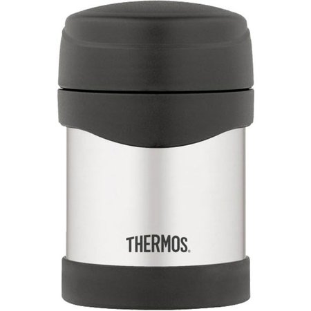 Thermos Stainless Steel Compact Food Jar, 10 oz., Stainless Steel/Black 2330TRI6