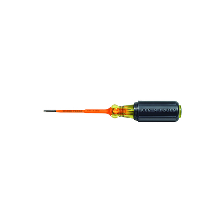 KLEIN TOOLS Insulated Slotted Screwdriver 3/32 in Round 607-3-INS