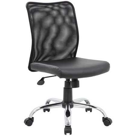 Boss Mesh Task Chair, Armless, Black B6115C-CS