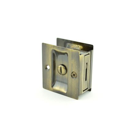 TRIMCO Privacy Pocket Door Lock Square Cutout for 1-3/8" Thick Door 1065.609