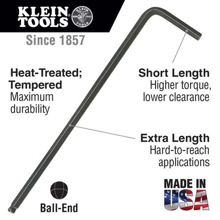 Klein Tools SAE L-Shape Ball Hex Key, 7/8" Tip Size BL8