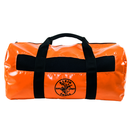 KLEIN TOOLS Tool Bag/Tote, Lineman Duffel Bag, Orange, Vinyl 5216V