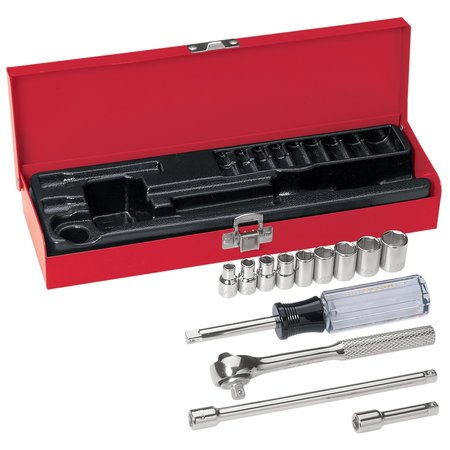 Klein Tools 1/4" Drive Socket Wrench Set, 13 pcs 65500