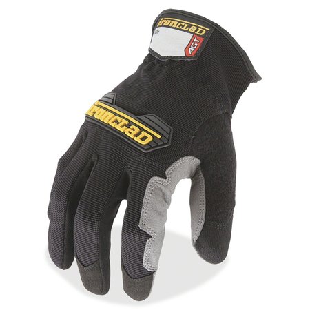 Ironclad Performance Wear Mechanics Gloves, M, Black, Ribbed Stretch Nylon WFG2-03-M