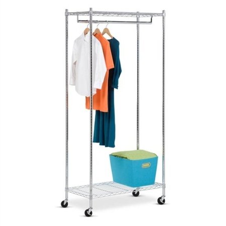 Honey-Can-Do Adjustable Height Garment Rack, 36 in W x 18 in D x 73 in H GAR-01120