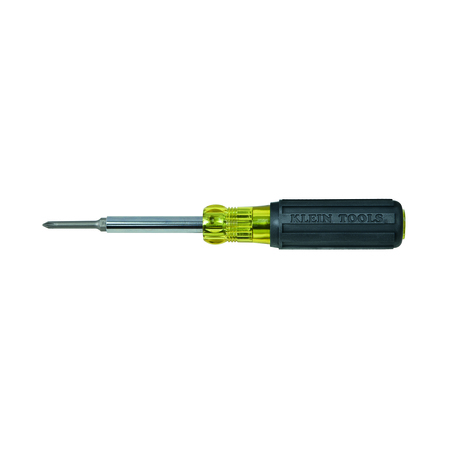 Klein Tools Multi-Bit Screwdriver, 1/4 in, 5/16 in Drive Size, Phillips, Slotted Style, 4-Piece 32559
