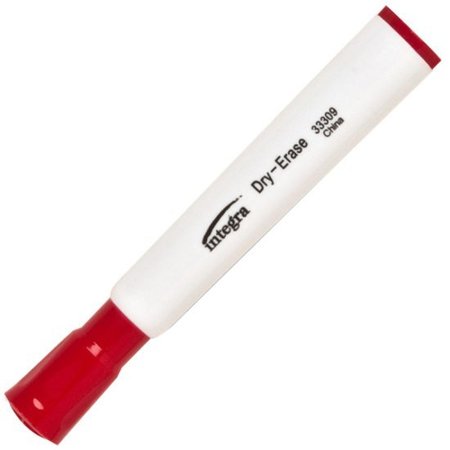 Integra Chisel Point Dry Erase Markers, Red, PK12 ITA33309