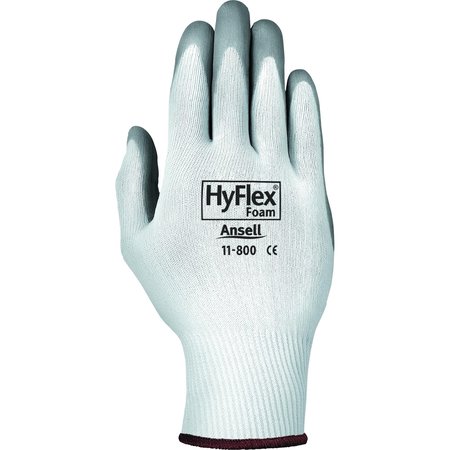 Ansell Nitrile Coated Gloves, Palm Coverage, White, M, PR 118008