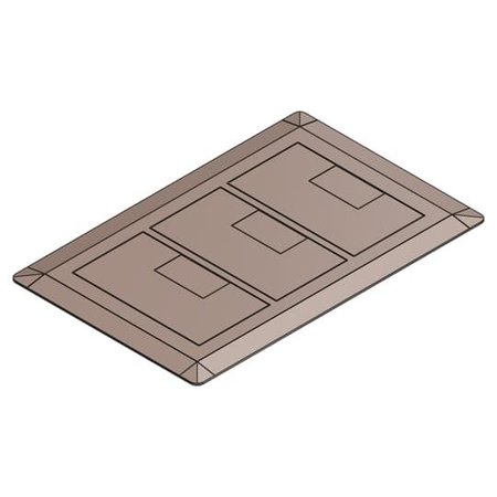 CARLON Rectangular Floor Box Cvr 3-Gang Caramel E9763C