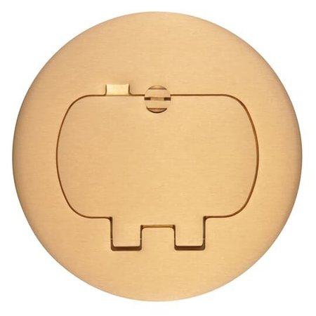 CARLON Electrical Box Cover, Round, Brass E97BR2