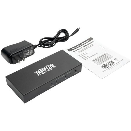 Tripp Lite HDMI Splitter, 4-Port, Audio, Ultra HD B118-004-UHD