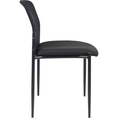 Boss BlackGuest Chair, 24"L33"H, Armless, MeshSeat B6919