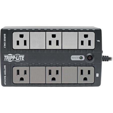 Tripp Lite UPS System, 350VA, 6 Outlets, Desktop/Tower, Wall, Out: 110/115/120V AC , In:120V AC BC350