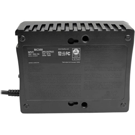 Tripp Lite UPS System, 350VA, 6 Outlets, Desktop/Tower, Wall, Out: 110/115/120V AC , In:120V AC BC350