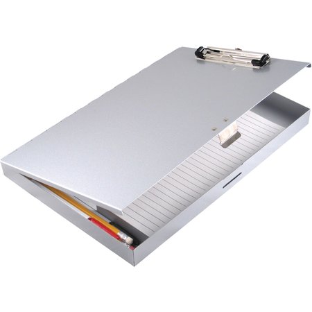 Zoro Select 8-1/2" x 11" Plastic Clipboard 1", Silver 45300