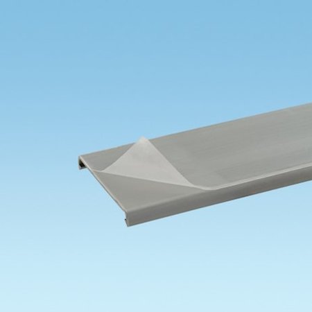 Panduit Wiring Duct Cover, Flush, PVC, 72 in L, 1-3/4 in W, Gray, Use With 1-1/2 in Wiring Duct C1.5LG6-F