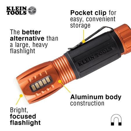 Klein Tools Black, Orange No AAA, 235 lm 56028