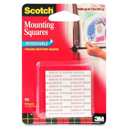 Scotch Tabs, Mounting, Sq, Rmvble, PK16 108