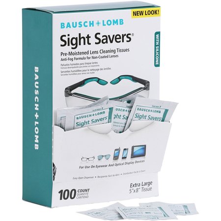 Bausch + Lomb Pre-Moistened Clng Tissues, Antfg, PK100 8576