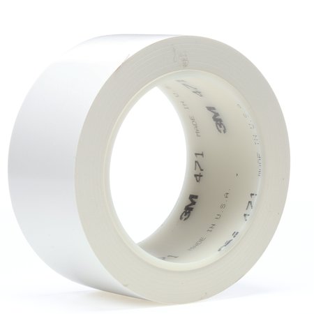 3M Vinyl Tape 471, White, 2"x36 yd, PK24 471