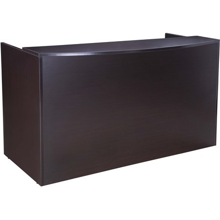 Boss Reception Desk, 71W X 30/36D X 42H, Mocha N169-MOC