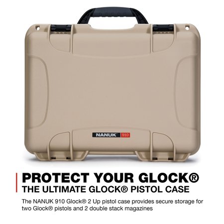 Nanuk Cases Case with Glock, Tan 910S-080TN-0J0-18002