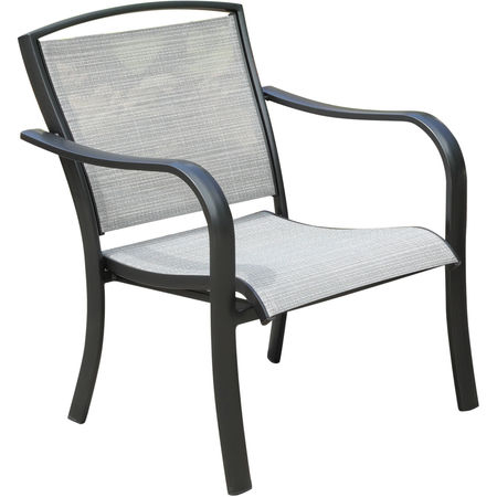 Hanover Foxhill All-Weather Commercial-Grade Aluminum Lounge Chair FOXHLSDCHR-1GMASH