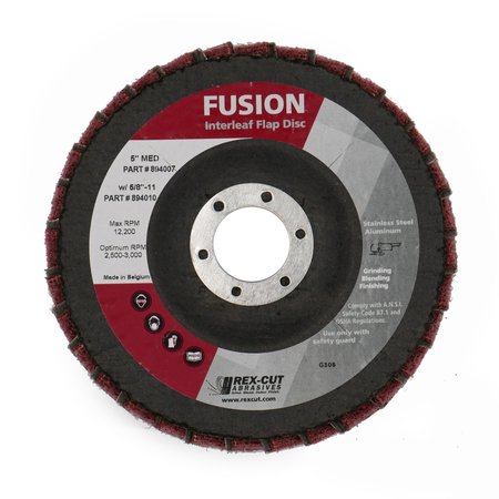 REX CUT Fusion Flap Disc 5 X 7/8 T29 Fusion Interleaf Flap Disc Coarse 894007