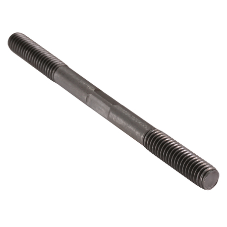 TE-CO Double-End Threaded Stud, 3/8"-16 Thread to 3/8"-16 Thread, 5 in, Steel, Black Oxide, 2 PK 40508