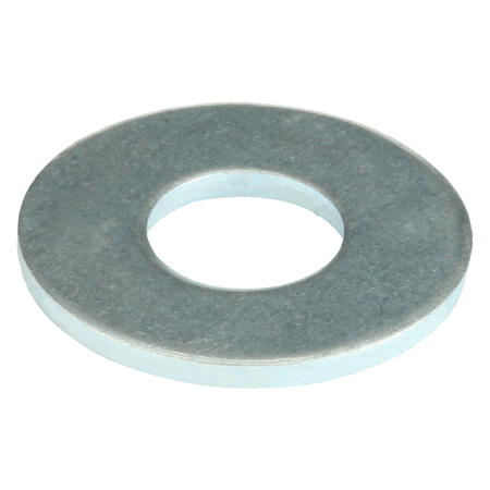 Zoro Select Flat Washer, Fits Bolt Size 1/4" , Steel Zinc Plated Finish, 100 PK U38400.025.0004