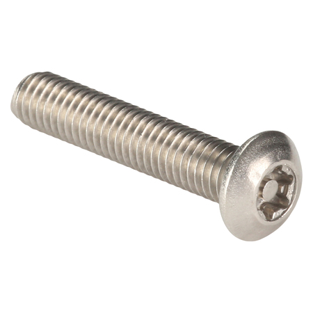 Tamper-Pruf Screws #10-32 x 1 in Torx Button Tamper Resistant Screw, 18-8 Stainless Steel, Plain Finish, 25 PK 91200