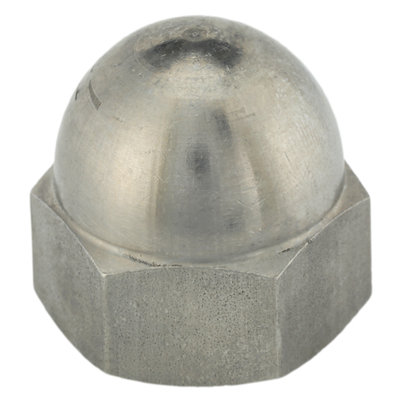 Zoro Select Standard Crown Cap Nut, 3/4"-10, 316 Stainless Steel, Plain, 1-5/32 in H CPB015