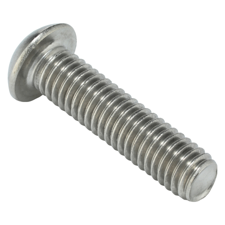 Tamper-Pruf Screws 3/8"-16 x 1-1/2 in Hex Button Tamper Resistant Screw, 18-8 Stainless Steel, Plain Finish, 5 PK 22430