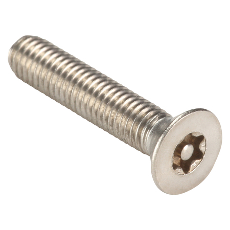 Tamper-Pruf Screws #10-32 x 1 in Torx Flat Tamper Resistant Screw, 18-8 Stainless Steel, Plain Finish, 25 PK 91645