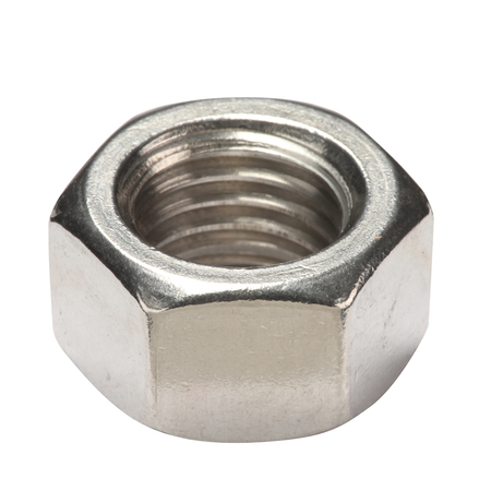 Zoro Select Hex Nut, 3/4"-10, 18-8 Stainless Steel, Not Graded, Plain, 41/64 in Ht, 20 PK U51080.075.0001