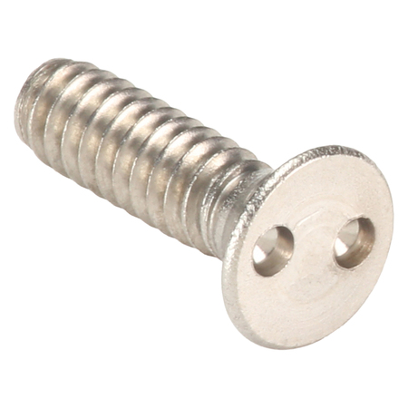 Tamper-Pruf Screws #6-32 x 1/2 in Spanner Flat Tamper Resistant Screw, 18-8 Stainless Steel, Plain Finish, 50 PK 121710