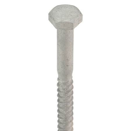 Zoro Select Lag Screw, 1/4 in, 3 in, Steel, Hot Dipped Galvanized Hex External Hex Drive, 100 PK U08450.025.0300