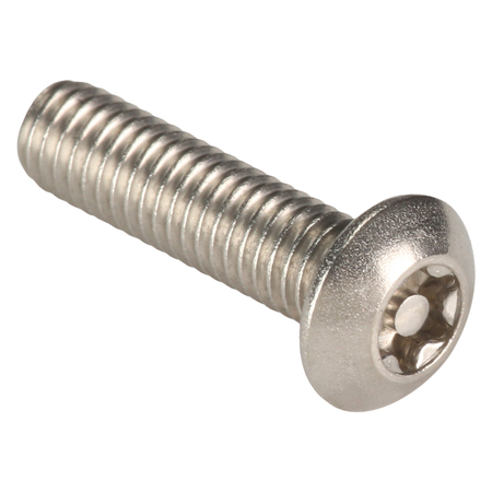Tamper-Pruf Screws #10-32 x 3/4 in Torx Button Tamper Resistant Screw, 18-8 Stainless Steel, Plain Finish, 25 PK 91190