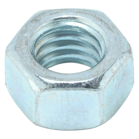 ZORO SELECT Hex Nut, 3/8"-16, Steel, Grade 2, Zinc Plated, 21/64 in Ht, 100 PK U08110.037.0001