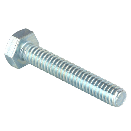 Zoro Select Grade 5, 1/4"-20 Hex Head Cap Screw, Zinc Plated Steel, 1-1/2 in L, 100 PK U01210.025.0150