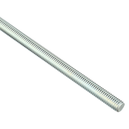 Zoro Select Fully Threaded Rod, 7/16"-14, 6 ft, Steel, Grade A, Zinc Plated Finish U20300.043.7200