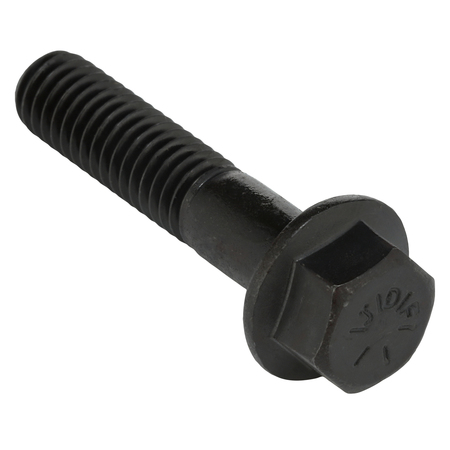 Zoro Select Grade 8, 3/8"-16 Flange Bolt, Black Phosphate Steel, 1-3/4 in L, 25 PK U04132.037.0175