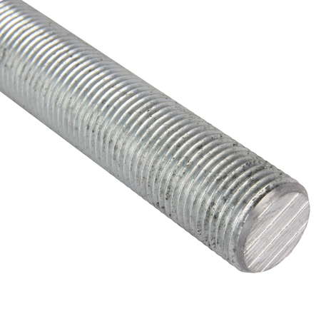 Zoro Select Fully Threaded Rod, 5/8"-18, 3 ft, Steel, Grade 2, Zinc Plated Finish 20308