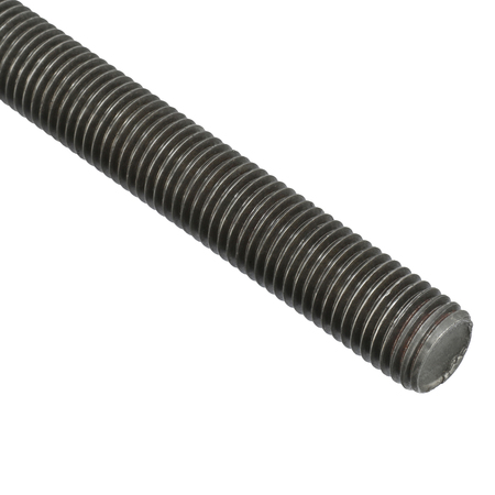 ZORO SELECT Fully Threaded Rod, 1"-8, 12 in, Steel, Grade 2, Plain Finish 1161