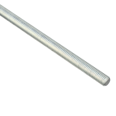 ZORO SELECT Fully Threaded Rod, 9/16"-12, 12 in, Steel, Grade 2, Zinc Plated Finish 88020