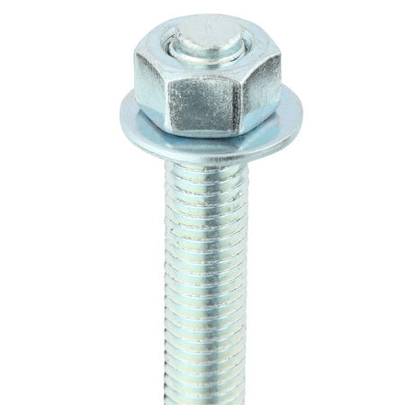 Mkt Fastening SUP-R-STUD + Wedge Anchor, 1/2" Dia., 5-1/2" L, Steel Zinc Plated, 10 PK 2612512